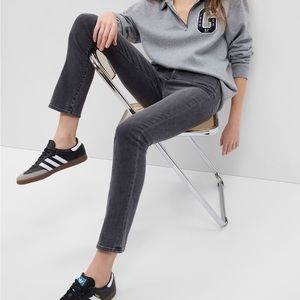 GAP Sz 27 High Rise Classic Straight Jeans Gray